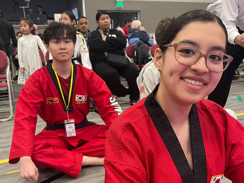 Adult students training at Sunrise Taekwondo