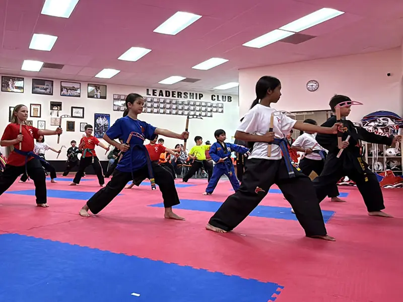Class training at Sunrise Taekwondo